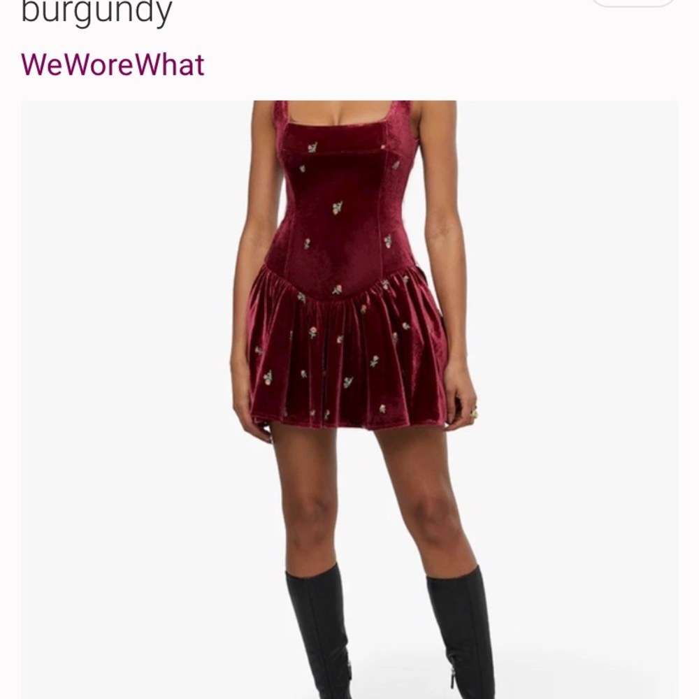 WeWoreWhat Burgundy Mini Dress